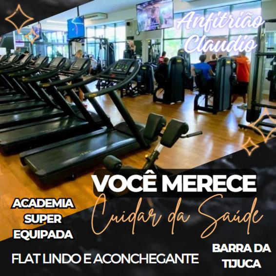 Barra Da Tijuca - 9 - Flat Premium Com Cozinha, Fogao Cooktop, Geladeira Grande, Smart Tv Grande, Lindo E Muitissimo Confortavel, Balsa Para A Praia Gratis E Estacionamento Gratuito Rio de Janeiro Buitenkant foto