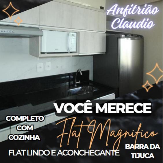Barra Da Tijuca - 9 - Flat Premium Com Cozinha, Fogao Cooktop, Geladeira Grande, Smart Tv Grande, Lindo E Muitissimo Confortavel, Balsa Para A Praia Gratis E Estacionamento Gratuito Rio de Janeiro Buitenkant foto
